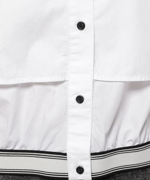 niko and...（ニコアンド）の「ウエストゴムレイヤードシャツ（シャツ/ブラウス・レディース・ライトブルー/オフホワイト/チャコール・MEDIUM/LARGE）」の21枚目の写真