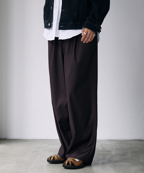 JOURNAL STANDARD(ジャーナルスタンダード)の「TRモダン ワイドスラックス(スラックス・メンズ・チャコールグレー/ブラック/ブラウン・LARGE/MEDIUM)」の18枚目の写真