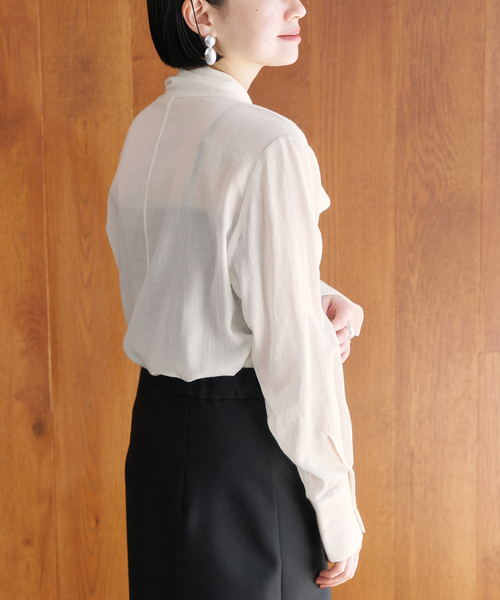 てるくん完売品　VERMEIL par iena ボウタイシャツブラウス てるくん様専用完売品 VERMEIL par iena ボウタイシャツブラウス