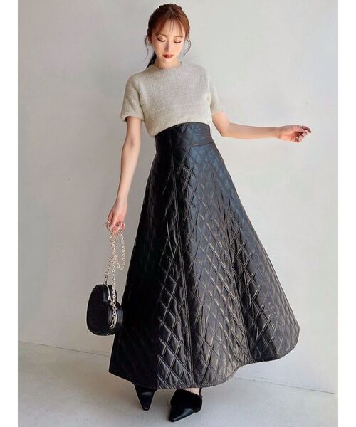 RESEXXY（リゼクシー）の「キルティングフレアスカート（スカート・レディース・ホワイト/ブラウン/ブラック・FREE）」の13枚目の写真