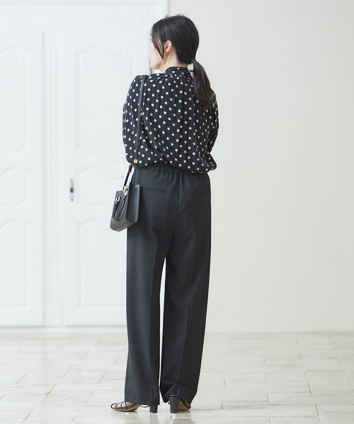 journal standard L'essage(ジャーナルスタンダードレサージュ)の「《追加》IPEKERDOT*フラワー/シアードットボウタイブラウス(シャツ/ブラウス・レディース・ブラック/ネイビー/ブラック系その他・FREE)」の6枚目の写真