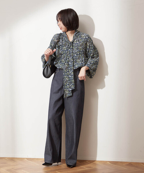 journal standard L'essage(ジャーナルスタンダードレサージュ)の「《追加》IPEKERDOT*フラワー/シアードットボウタイブラウス(シャツ/ブラウス・レディース・ブラック/ネイビー/ブラック系その他・FREE)」の20枚目の写真