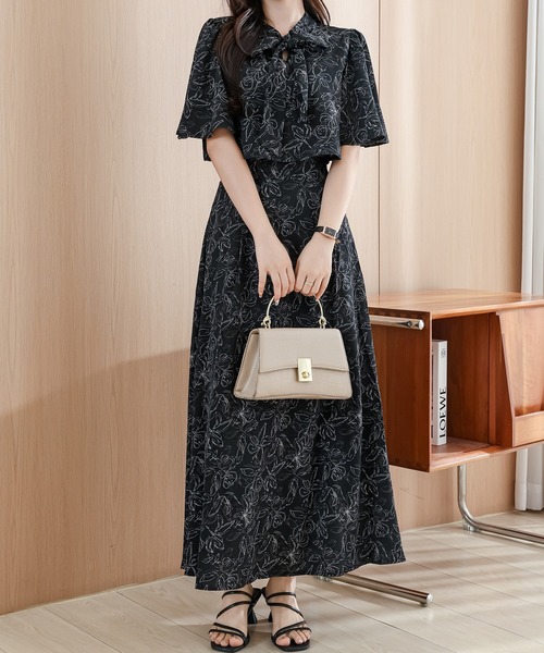 GIAMBATTISTA VALLIペプラム ワンピース ヒョウ柄 ハイネック／ヒョウ柄マキシワンピース｜allamanda(アラマンダ