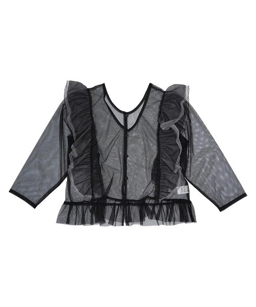 A BOND（アボンド）の「チュール2wayラッフルブラウス/おとな（シャツ/ブラウス・レディース・ラベンダー/ブラック・160cm）」の8枚目の写真