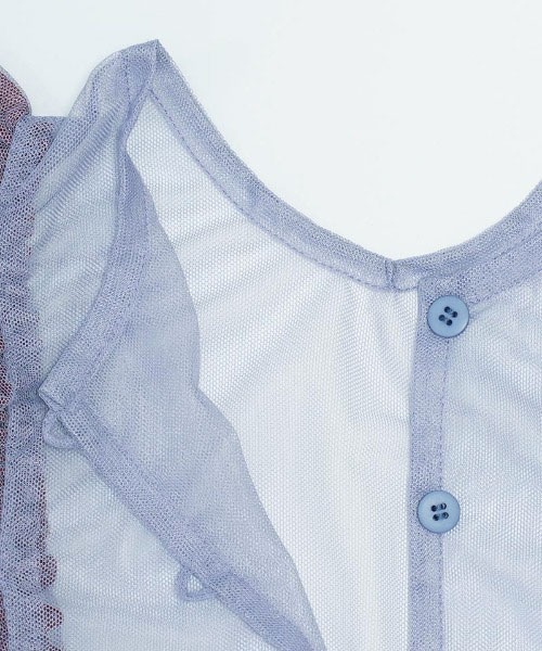 A BOND（アボンド）の「チュール2wayラッフルブラウス/おとな（シャツ/ブラウス・レディース・ラベンダー/ブラック・160cm）」の4枚目の写真