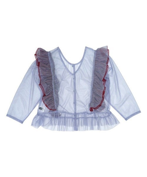 A BOND（アボンド）の「チュール2wayラッフルブラウス/おとな（シャツ/ブラウス・レディース・ラベンダー/ブラック・160cm）」の14枚目の写真