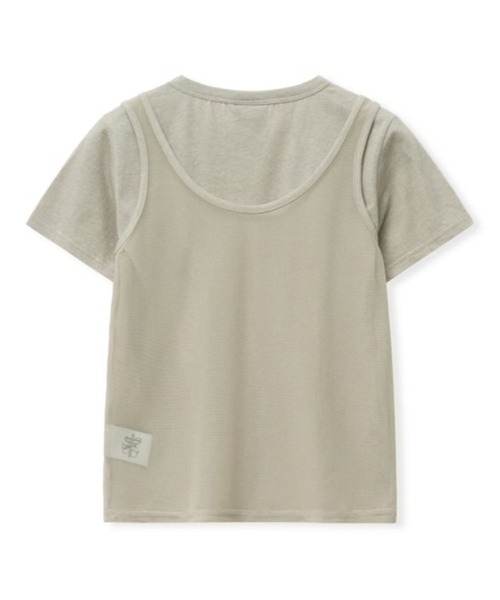 Midnight Move(ミッドナイトムーブ)の「Midnight Move/MESH SET T(Tシャツ/カットソー・レディース・ダークグレー/ピンク/ベージュ・FREE)」の13枚目の写真