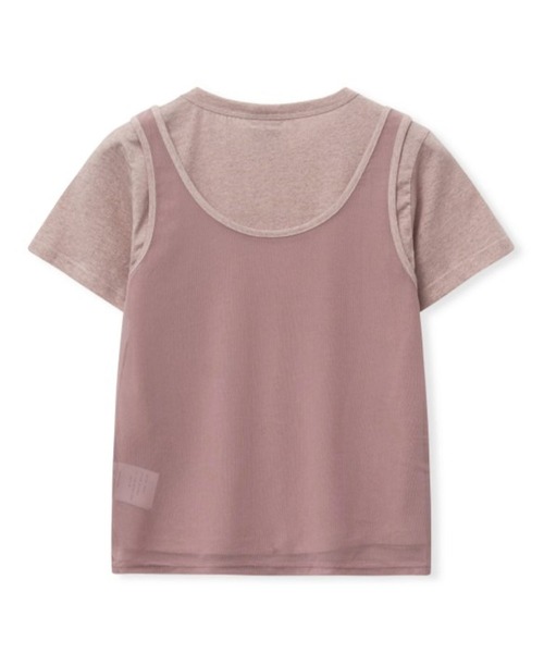 Midnight Move(ミッドナイトムーブ)の「Midnight Move/MESH SET T(Tシャツ/カットソー・レディース・ダークグレー/ピンク/ベージュ・FREE)」の16枚目の写真