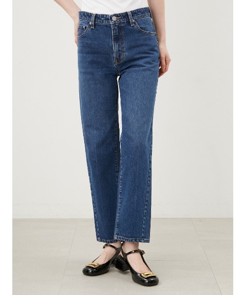 Mila Owen（ミラオーウェン）の「斜行デザインストレートデニムパンツ（デニムパンツ・レディース・アイボリー/ブラック/ブルー・0/1）」の13枚目の写真