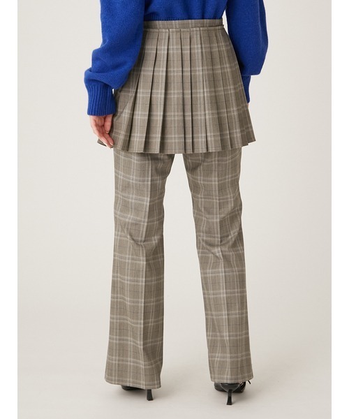 LILY BROWN（リリーブラウン）の「アタッチドプリーツスカートパンツ（スラックス・レディース・グレー/チェック/ダークネイビー・1/0）」の9枚目の写真