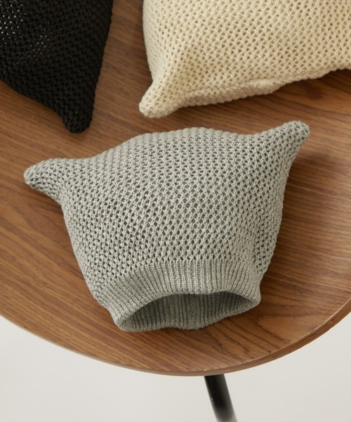 CIAOPANIC TYPY（チャオパニックティピー）の「【24AW新作】【KIDS】ネコ耳メッシュビーニー（ニットキャップ/ビーニー・キッズ・ブラック/オフホワイト/グレー・ONE SIZE）」の17枚目の写真