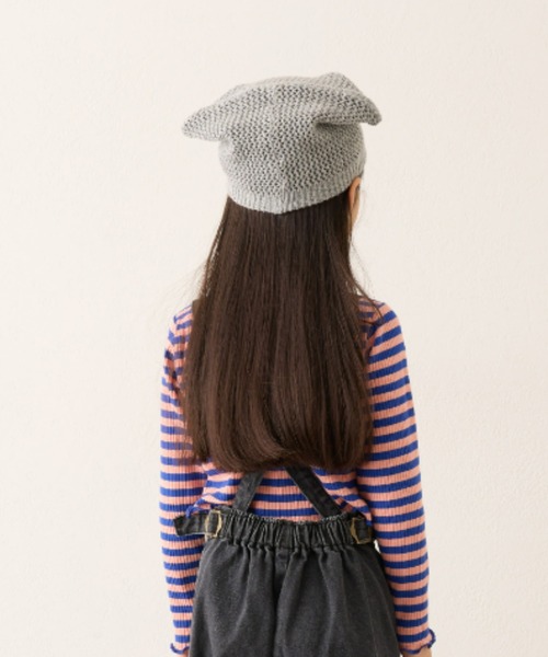 CIAOPANIC TYPY（チャオパニックティピー）の「【24AW新作】【KIDS】ネコ耳メッシュビーニー（ニットキャップ/ビーニー・キッズ・ブラック/オフホワイト/グレー・ONE SIZE）」の11枚目の写真