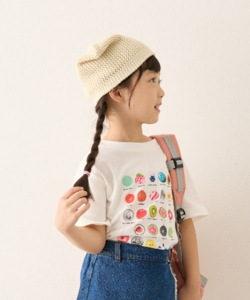 CIAOPANIC TYPY（チャオパニックティピー）の「【24AW新作】【KIDS】ネコ耳メッシュビーニー（ニットキャップ/ビーニー・キッズ・ブラック/オフホワイト/グレー・ONE SIZE）」の14枚目の写真