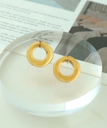 クリアサークルリングピアス