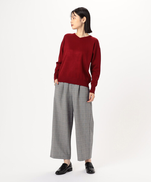 COMME CA MODELS(コムサモデルズ)の「【美しいベーシックパンツ】ポリエステルレーヨン ストレッチワイドパンツ(その他パンツ・レディース・チャコールグレー/グレー系その他/ライトグレー/ブラック・X-SMALL/X-LARGE/LARGE/MEDIUM/SMALL)」の14枚目の写真