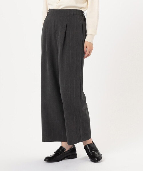COMME CA MODELS(コムサモデルズ)の「【美しいベーシックパンツ】ポリエステルレーヨン ストレッチワイドパンツ(その他パンツ・レディース・チャコールグレー/グレー系その他/ライトグレー/ブラック・X-SMALL/X-LARGE/LARGE/MEDIUM/SMALL)」の20枚目の写真