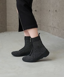 carino | フロントジップニットブーツ(ブーツ)