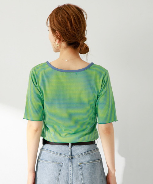 URBAN RESEARCH Sonny Label（アーバンリサーチサニーレーベル）の「マイクロボーダープルオーバー（Tシャツ/カットソー・レディース・レッド系その他/ブルー系その他/グリーン系その他・FREE）」の16枚目の写真