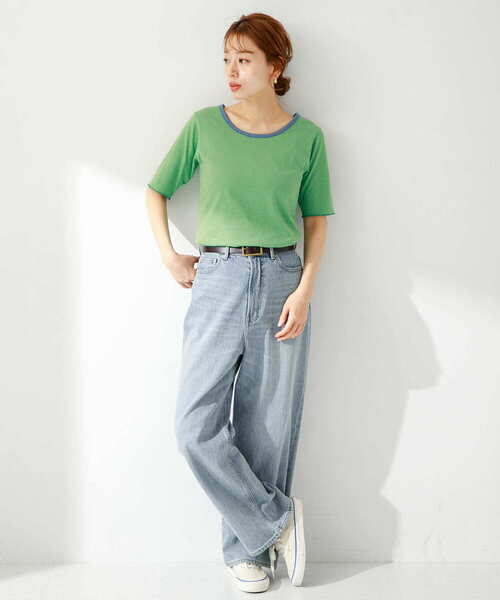 URBAN RESEARCH Sonny Label（アーバンリサーチサニーレーベル）の「マイクロボーダープルオーバー（Tシャツ/カットソー・レディース・レッド系その他/ブルー系その他/グリーン系その他・FREE）」の17枚目の写真