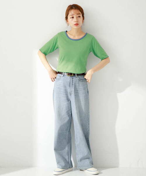 URBAN RESEARCH Sonny Label（アーバンリサーチサニーレーベル）の「マイクロボーダープルオーバー（Tシャツ/カットソー・レディース・レッド系その他/ブルー系その他/グリーン系その他・FREE）」の18枚目の写真