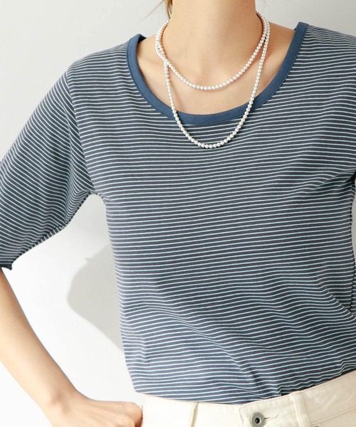 URBAN RESEARCH Sonny Label（アーバンリサーチサニーレーベル）の「マイクロボーダープルオーバー（Tシャツ/カットソー・レディース・レッド系その他/ブルー系その他/グリーン系その他・FREE）」の21枚目の写真