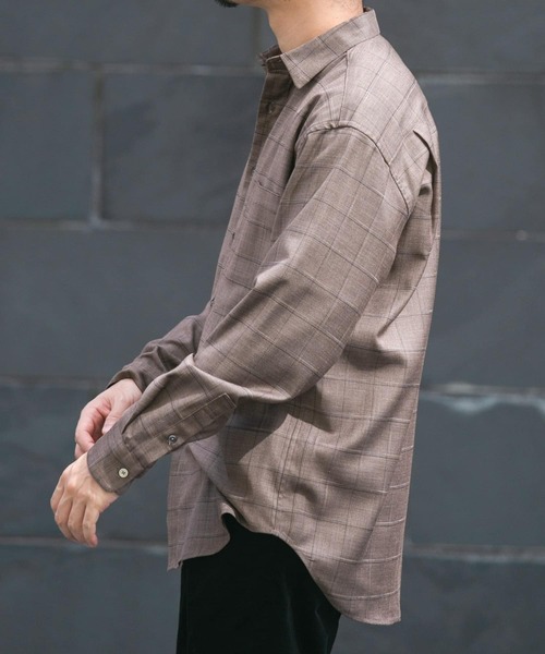 URBAN RESEARCH ROSSO MEN（アーバンリサーチロッソメン）の「リラックスチェックシャツ（シャツ/ブラウス・メンズ・チャコールグレー/ブラウン・LARGE/MEDIUM）」の16枚目の写真