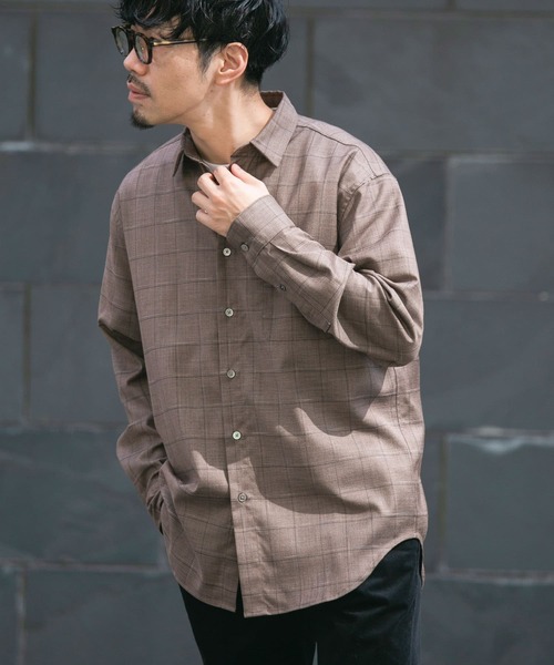 URBAN RESEARCH ROSSO MEN（アーバンリサーチロッソメン）の「リラックスチェックシャツ（シャツ/ブラウス・メンズ・チャコールグレー/ブラウン・LARGE/MEDIUM）」の15枚目の写真