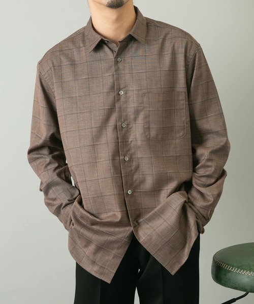URBAN RESEARCH ROSSO MEN（アーバンリサーチロッソメン）の「リラックスチェックシャツ（シャツ/ブラウス・メンズ・チャコールグレー/ブラウン・LARGE/MEDIUM）」の8枚目の写真