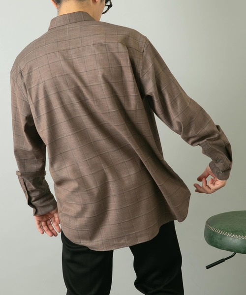 URBAN RESEARCH ROSSO MEN（アーバンリサーチロッソメン）の「リラックスチェックシャツ（シャツ/ブラウス・メンズ・チャコールグレー/ブラウン・LARGE/MEDIUM）」の7枚目の写真