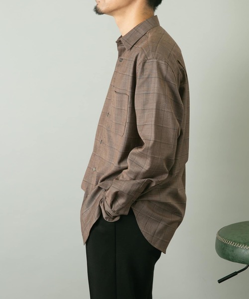 URBAN RESEARCH ROSSO MEN（アーバンリサーチロッソメン）の「リラックスチェックシャツ（シャツ/ブラウス・メンズ・チャコールグレー/ブラウン・LARGE/MEDIUM）」の5枚目の写真