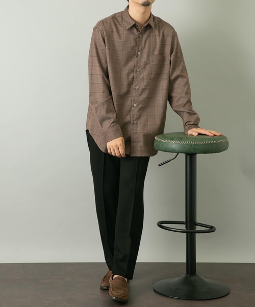 URBAN RESEARCH ROSSO MEN（アーバンリサーチロッソメン）の「リラックスチェックシャツ（シャツ/ブラウス・メンズ・チャコールグレー/ブラウン・LARGE/MEDIUM）」の3枚目の写真