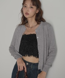 クルーネックカーディガン