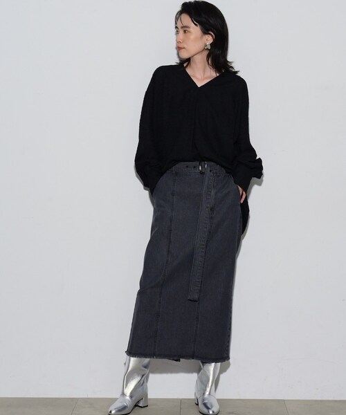 GALLEST（ギャレスト）の「◆ジャカードフォルムブラウス（シャツ/ブラウス・レディース・アイボリー/ブラック/ブルー系その他・34/38）」の12枚目の写真