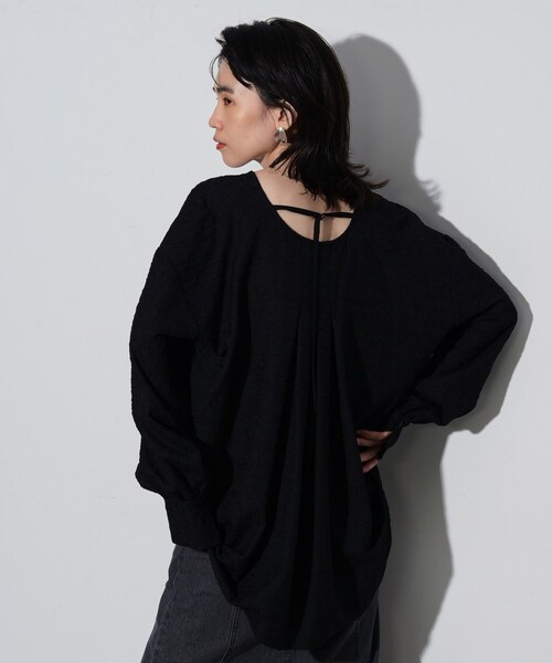 GALLEST（ギャレスト）の「◆ジャカードフォルムブラウス（シャツ/ブラウス・レディース・アイボリー/ブラック/ブルー系その他・34/38）」の7枚目の写真