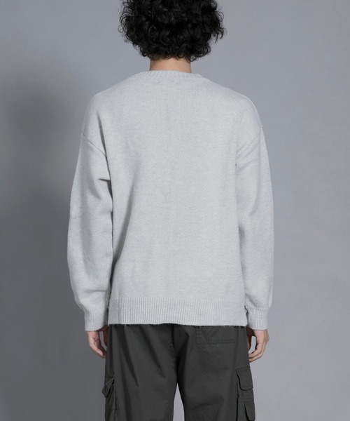 aimoha（アイモハ）の「aimoha men Edgy Distressed Hem Sweater（ニット/セーター・メンズ・ブラック/ホワイト/ライトグレー・MEDIUM/LARGE/X-LARGE/XX-LARGE/XXX-LARGE）」の20枚目の写真