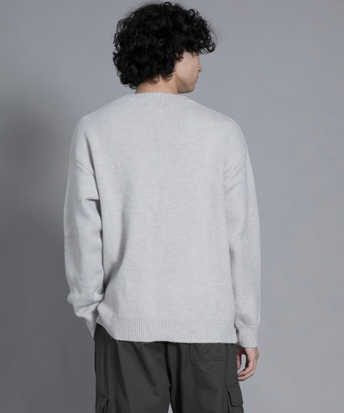 aimoha（アイモハ）の「aimoha men Edgy Distressed Hem Sweater（ニット/セーター・メンズ・ブラック/ホワイト/ライトグレー・MEDIUM/LARGE/X-LARGE/XX-LARGE/XXX-LARGE）」の22枚目の写真