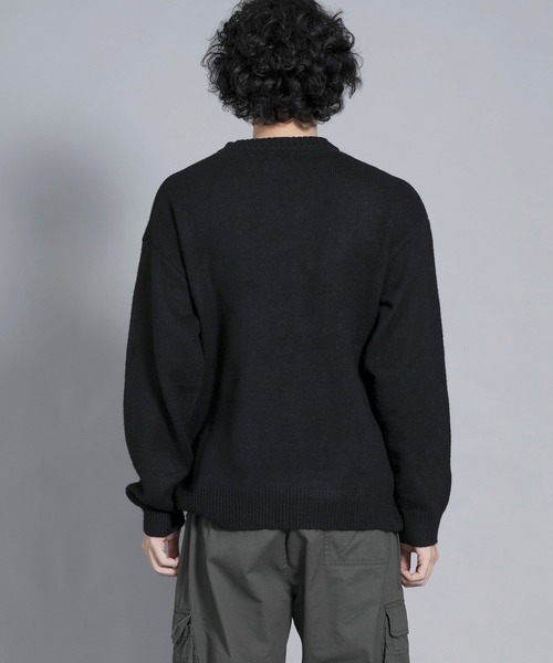 aimoha（アイモハ）の「aimoha men Edgy Distressed Hem Sweater（ニット/セーター・メンズ・ブラック/ホワイト/ライトグレー・MEDIUM/LARGE/X-LARGE/XX-LARGE/XXX-LARGE）」の9枚目の写真