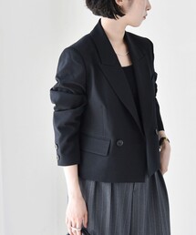 quaranciel | quaranciel:〈手洗い可能〉コンパクト テーラード ジャケット（セットアップ対応）(テーラードジャケット)