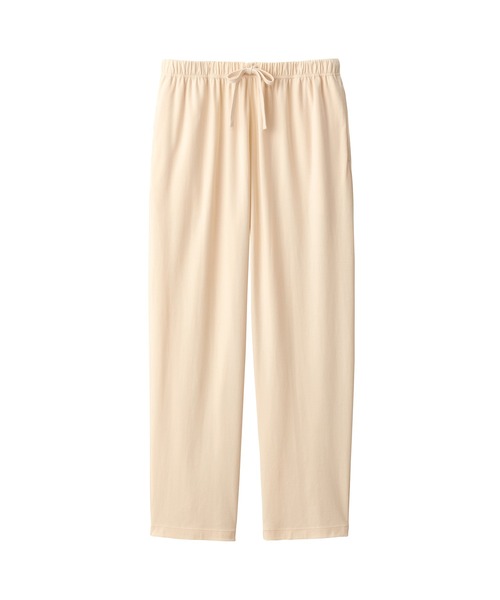 無印良品(ムジルシリョウヒン)の「〔MUJI Labo〕男女兼用 スムースジャージーリラックスパンツ(ルームウェア/パジャマ・メンズ・ブラック/ベージュ・L/M/S)」の1枚目の写真