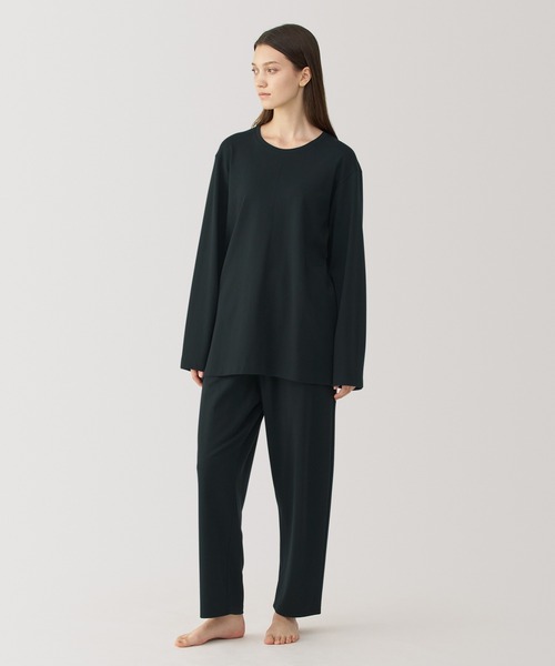 無印良品(ムジルシリョウヒン)の「〔MUJI Labo〕男女兼用 スムースジャージーリラックスパンツ(ルームウェア/パジャマ・メンズ・ブラック/ベージュ・L/M/S)」の3枚目の写真
