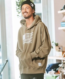 mpa3538- middle onz over size sweat P-O hoodie（flag) パーカー