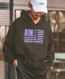 mpa3538- middle onz over size sweat P-O hoodie(flag) パーカー