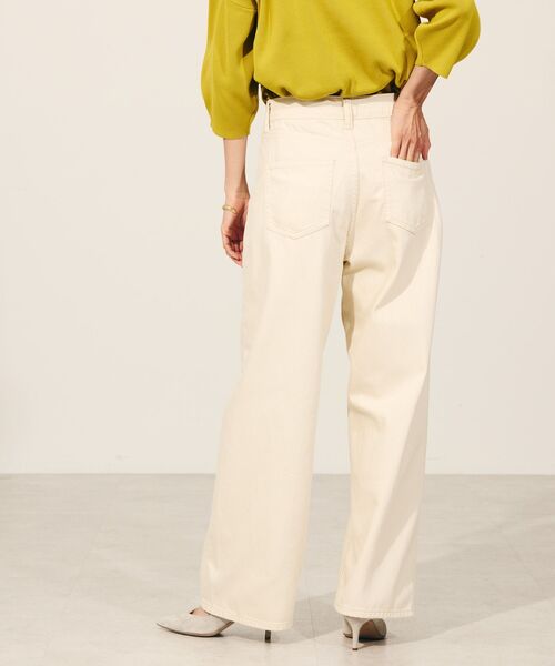 AMERICAN HOLIC(アメリカンホリック)の「ワイドデニム(デニムパンツ・レディース・ライトインディゴブルー/ベージュ・L/XS/S/M)」の4枚目の写真