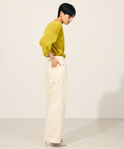 AMERICAN HOLIC(アメリカンホリック)の「ワイドデニム(デニムパンツ・レディース・ライトインディゴブルー/ベージュ・L/XS/S/M)」の11枚目の写真