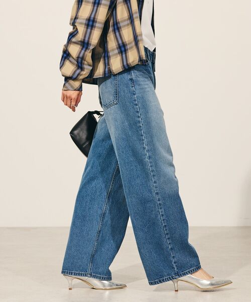 AMERICAN HOLIC(アメリカンホリック)の「ワイドデニム(デニムパンツ・レディース・ライトインディゴブルー/ベージュ・L/XS/S/M)」の13枚目の写真