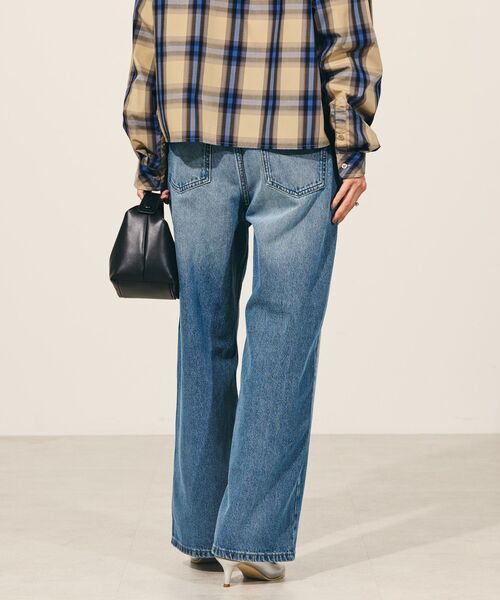 AMERICAN HOLIC(アメリカンホリック)の「ワイドデニム(デニムパンツ・レディース・ライトインディゴブルー/ベージュ・L/XS/S/M)」の14枚目の写真