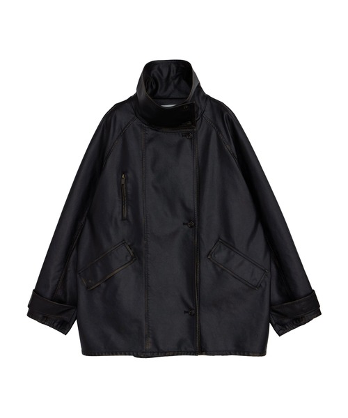 即購入可【AMERI】USED LIKE FAKE LEATHER JACKET USED LIKE SYNTHETIC LEATHER JACKET（ライダースジャケット）｜Ameri