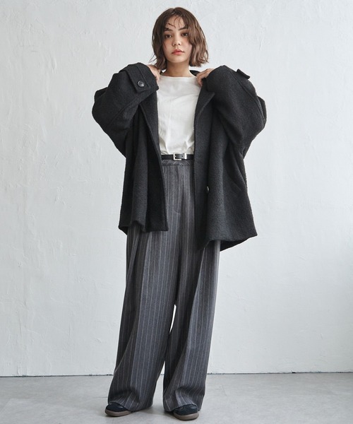 セール】【 notch.by yui 】Re arrival 2025AW ヘリンボーンPコート