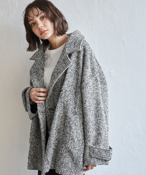 セール】【 notch.by yui 】Re arrival 2025AW ヘリンボーンPコート