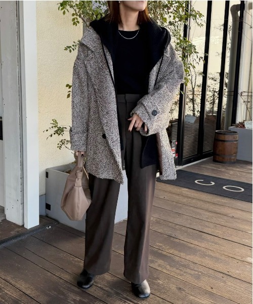 セール】【 notch.by yui 】Re arrival 2025AW ヘリンボーンPコート